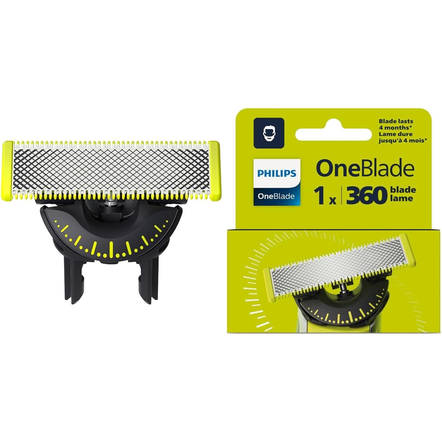 Buy Philips,Philips OneBlade 360-Innovation Replacement Blade – For OneBlade Hybrid Shaver & Trimmer, Trim, Edge, Shave, Stainless Steel) Model QP410/50 - Gadcet UK | UK | London | Scotland | Wales| Near Me | Cheap | Pay In 3 | Shaving & Grooming